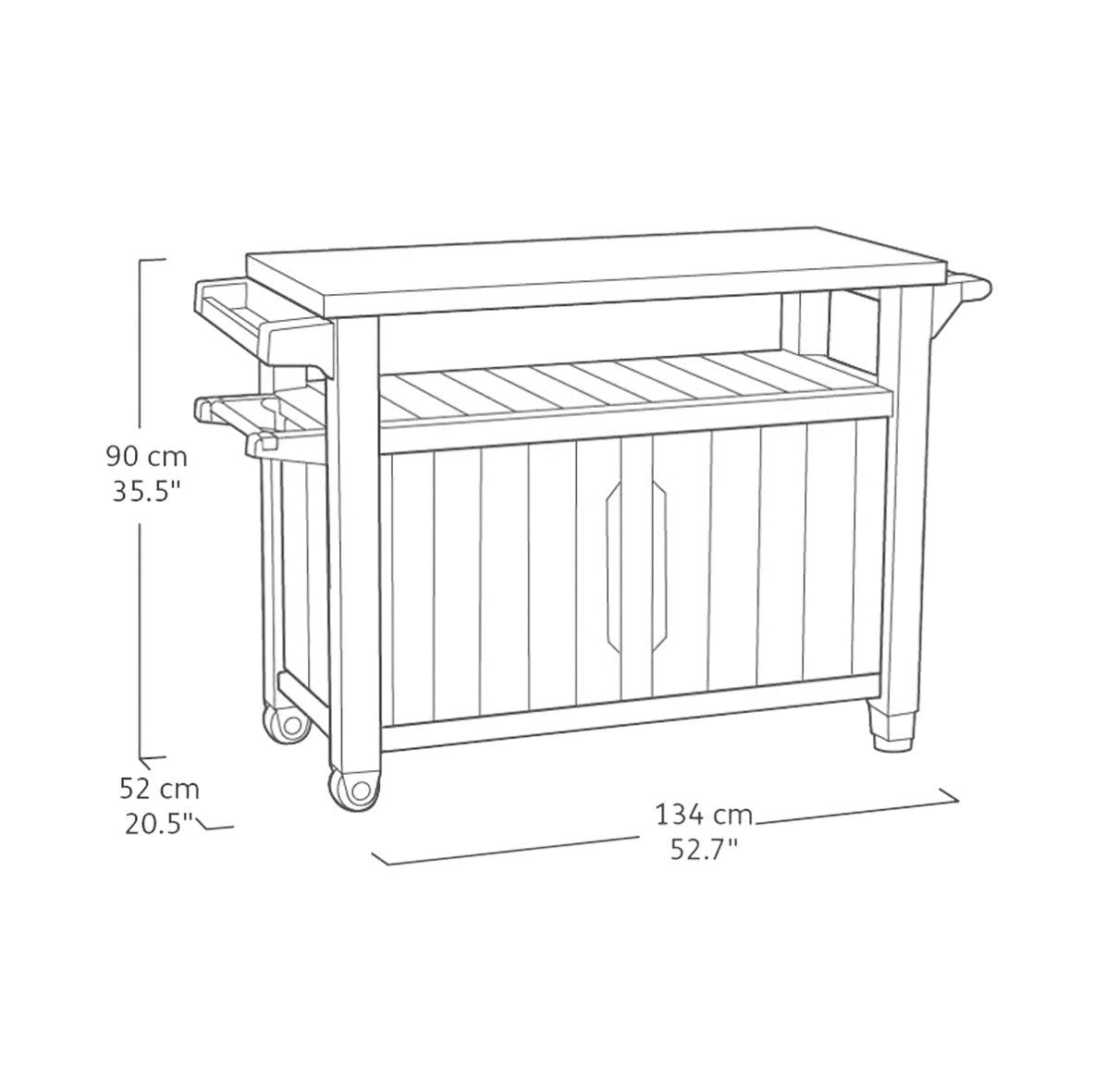 Taula auxiliar per a barbacoa Unity XL Keter